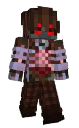 gray and cocoa bean Minecraft skin — Classic model — first worn by czesze_buzzcuta