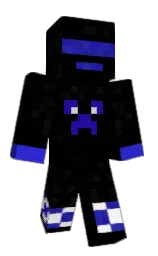 black and cod gray Minecraft skin — Classic model