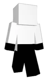white and black Minecraft skin — Classic model