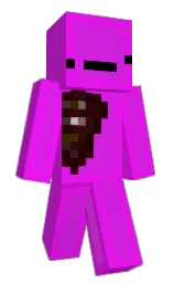 electric violet and black Minecraft skin — Slim model