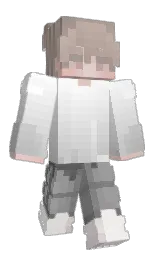 white and silver Minecraft skin — Classic model