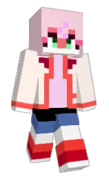 seashell peach and pastel pink Minecraft skin — Slim model