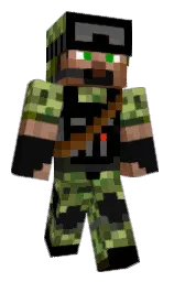black and cod gray Minecraft skin — Classic model — first worn by im_Terey