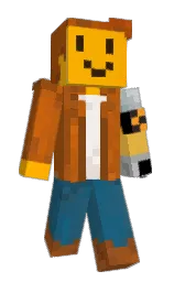 fiery orange and selective yellow Minecraft skin — Classic model