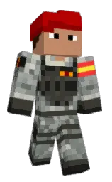 armadillo and guardsman red Minecraft skin — Slim model