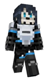 black and ebony clay Minecraft skin — Classic model — first worn by Czermi_Art