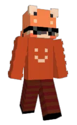 PandaThatsRed's Minecraft skin wearing the Twisted cape