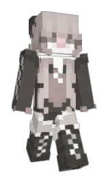 fuscous gray and white Minecraft skin — Slim model — first worn by TNRe9