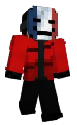 black and cod gray Minecraft skin — Classic model