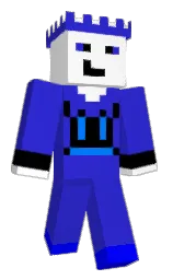 persian blue and white Minecraft skin — Classic model