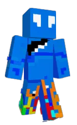 azure radiance and blue ribbon Minecraft skin — Slim model