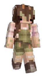 mothylaced's Minecraft skin wearing the Aurora cape