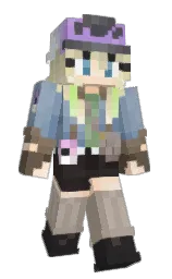 BlueWeasel's Minecraft skin wearing the Migrator cape