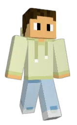 beryl green and periwinkle gray Minecraft skin — Classic model — first worn by Arouv