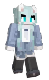 rock blue and soft peach Minecraft skin — Slim model — first worn by _ZakoZako_
