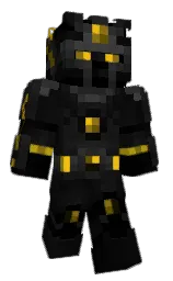 black and cod gray Minecraft skin — Classic model