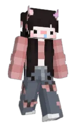 pale sky and cocoa brown Minecraft skin — Slim model — first worn by Gugagaaa