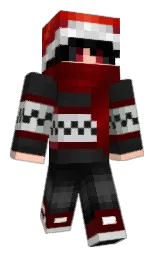 black and cod gray Minecraft skin — Classic model — first worn by Dem0nFast666