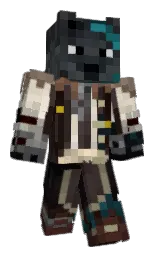 almond frost and black Minecraft skin — Classic model
