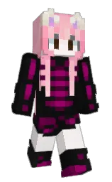 cod gray and lavender pink Minecraft skin — Slim model