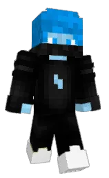 black and white Minecraft skin — Slim model