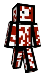 MrFlamingos's Minecraft skin wearing the Purple Heart cape