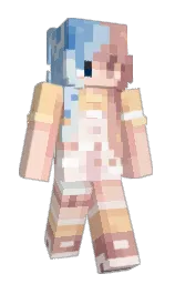 Minecraft-Skin in cameo und cinderella — Modell: Schmal