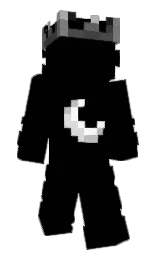 black and white Minecraft skin — Classic model — first worn by win3ry