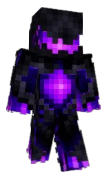 black and cinder Minecraft skin — Classic model — first worn by HA3CHI