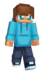 scooter and picton blue Minecraft skin — Slim model