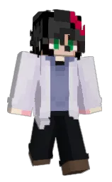 IsabelleTheSnep's Minecraft skin wearing the Purple Heart cape