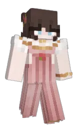 white linen and cavern pink Minecraft skin — Slim model