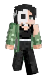 mine shaft and hippie green Minecraft skin — Slim model — first worn by TheGraeFae