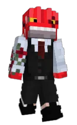 cod gray and torch red Minecraft skin — Classic model — first worn by Azerty_Shadow