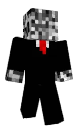 black and dove gray Minecraft skin — Classic model