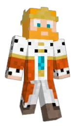 white and apricot peach Minecraft skin — Classic model
