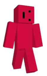 crimson and black Minecraft skin — Classic model — first worn by SCP610