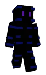 black and gulf blue Minecraft skin — Classic model — first worn by MostSplash