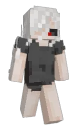 black and akaroa Minecraft skin — Slim model — first worn by iwlfytbmm