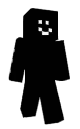 black and white Minecraft skin — Slim model