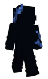ebony and azure Minecraft skin — Slim model — first worn by guldgus