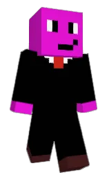 black and shocking pink Minecraft skin — Classic model
