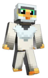 dove gray and ecru white Minecraft skin — Classic model — first worn by Quix_xen