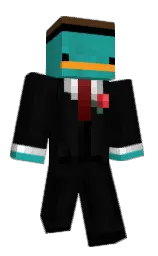 black and cod gray Minecraft skin — Slim model