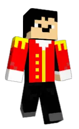 black and red Minecraft skin — Classic model