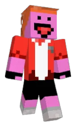 red orange and persian pink Minecraft skin — Classic model — first worn by MrUndefined_