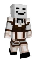 silver and black Minecraft skin — Classic model