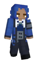 black and azure Minecraft skin — Classic model — first worn by hyperpy