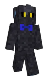 black and shark Minecraft skin — Classic model — first worn by ColaVT