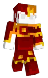bright red and maroon Minecraft skin — Classic model — first worn by ShadoBlado